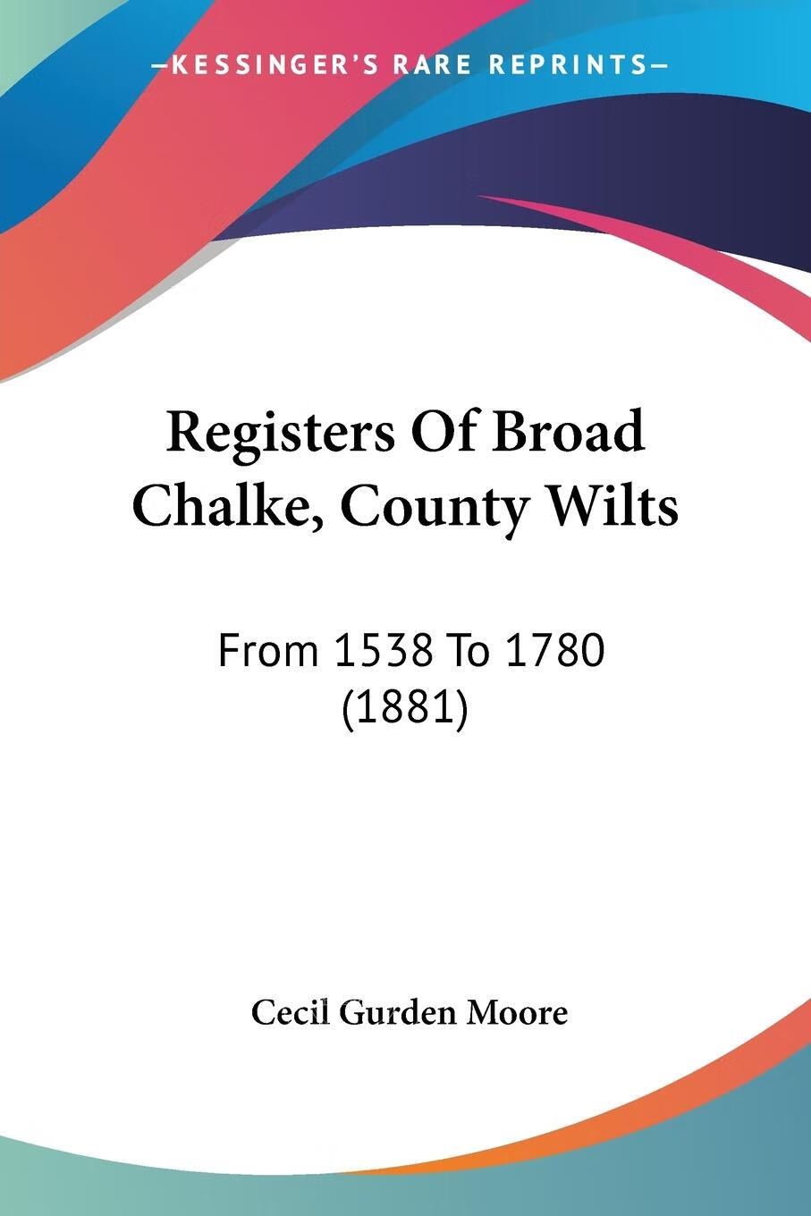 【2周达】预售 按需印刷 registers of broad chalke, county wilts