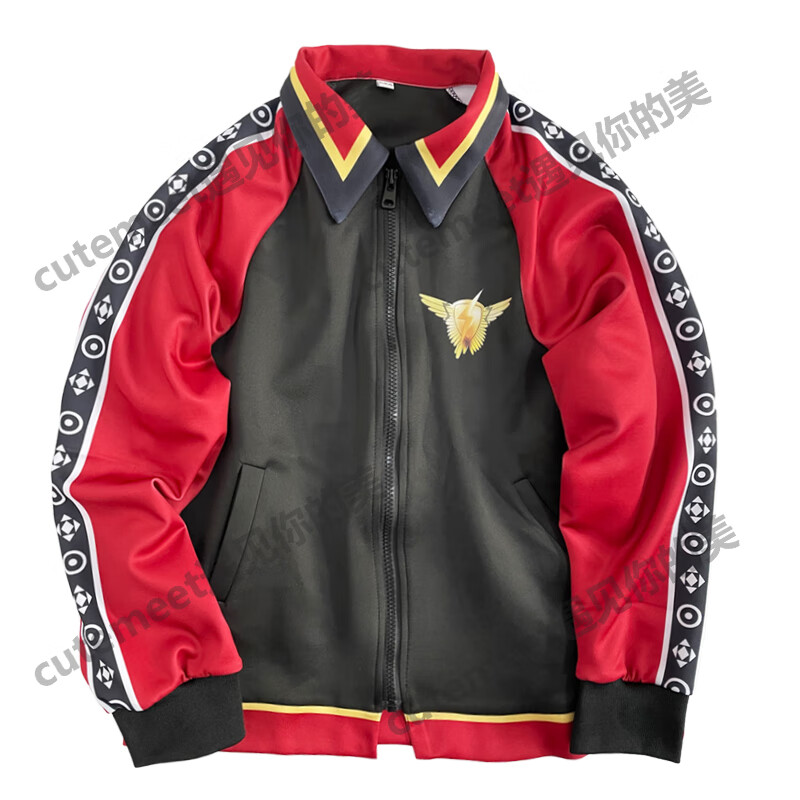 战斗服s1赛季身法裤紫色裤子巡查员cos吃鸡 s1战斗服上衣红色 儿童130