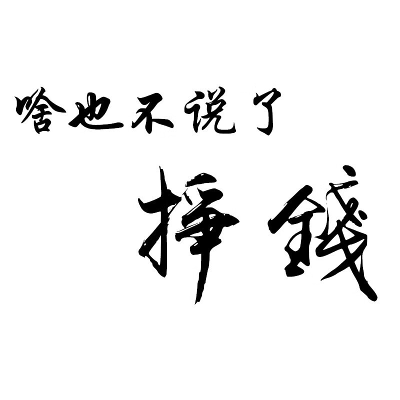挣钱网红流行车门后挡风玻璃个性励志 挣钱55*33厘米黑色适合车门单张