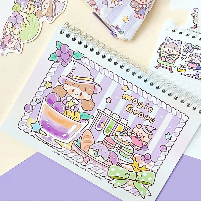 顽意屋 卓大王小小阿卓甜蜜下午茶系列手帐和纸胶带离型纸本手账本