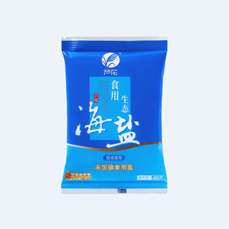 芦花海盐生态 大克重400g*6袋  精制盐 不加抗结剂 不加碘食用盐