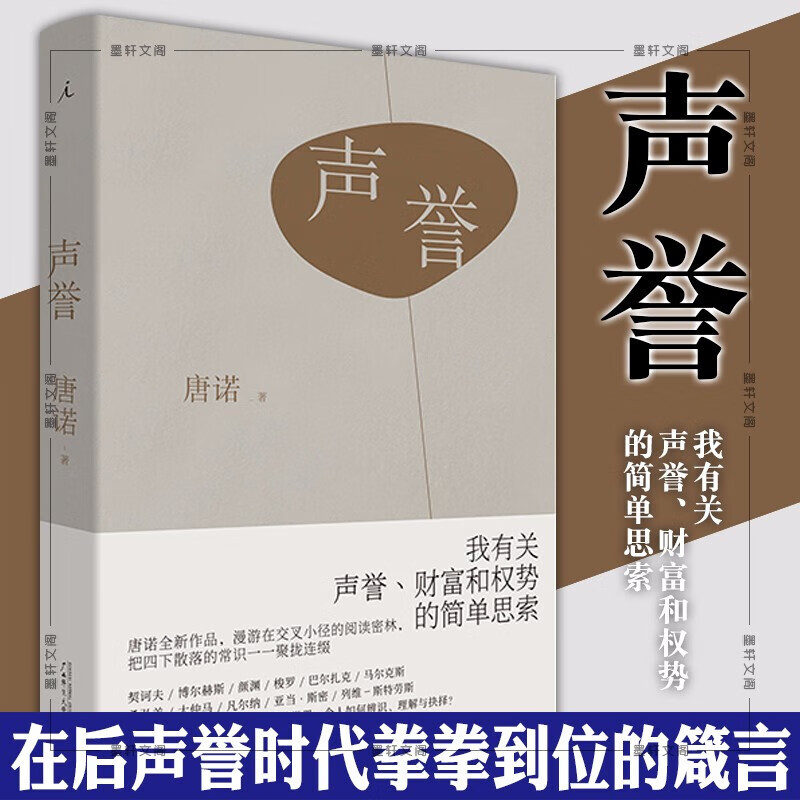 声誉   我有关声誉,财富和权势的简单思索    唐诺 著     北京贝贝特