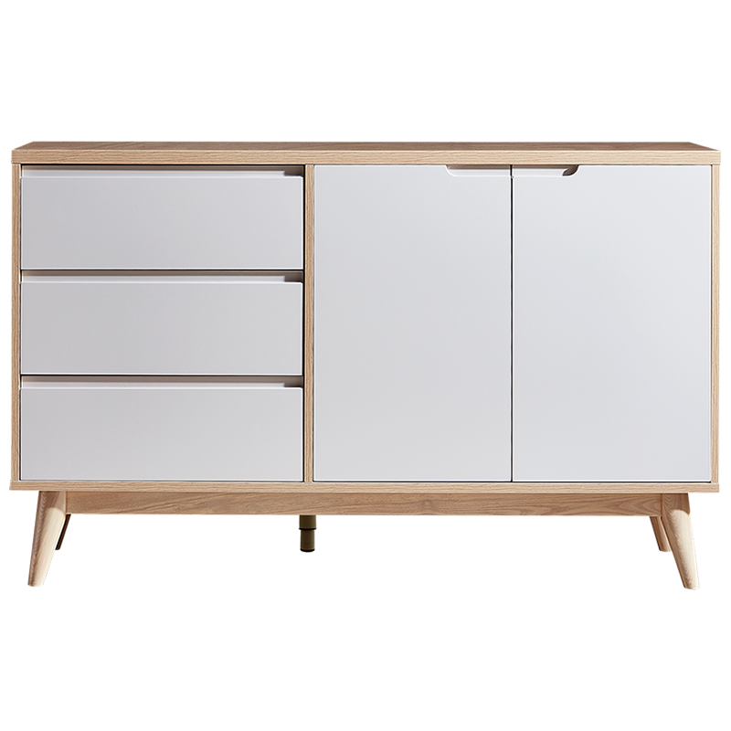 全友家居 备餐柜 现代北欧餐边柜 餐厅客厅抽屉式收纳柜 小户型厨房碗柜  125706(闪) 备餐柜