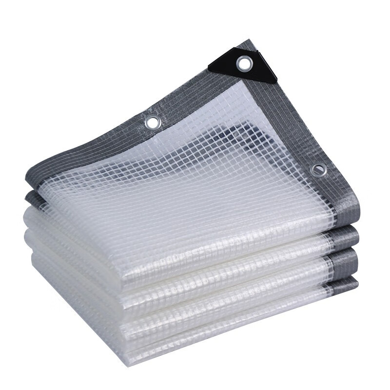 浩胜防雨布透明网格pvc防水布家用阳台庭院花卉遮阳防尘网格布篷布