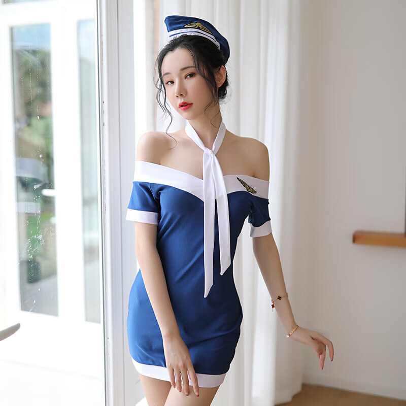 性感清新 空姐制服套装女激情透视诱惑 适合微胖娇小身材女性感内衣