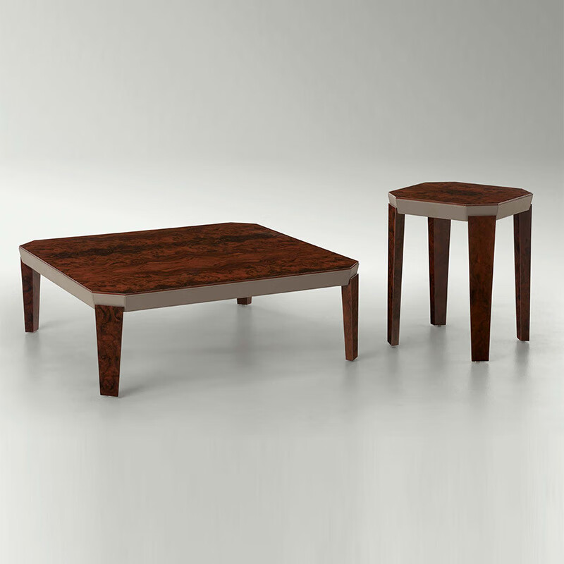 龙易鹿意式轻奢方形茶几客厅别墅宾利bentley款茶几 整装茶几