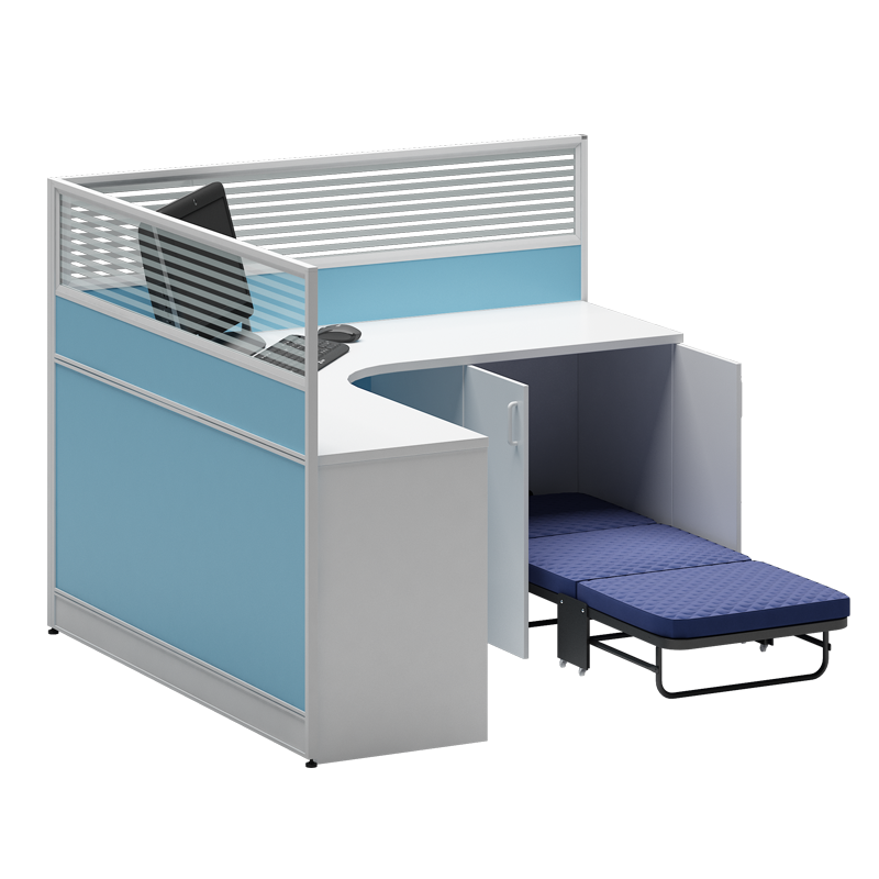 黎明 办公家具屏风办公桌工位职员桌单人位员工隔断实验室电脑桌带床1500*1500*1100