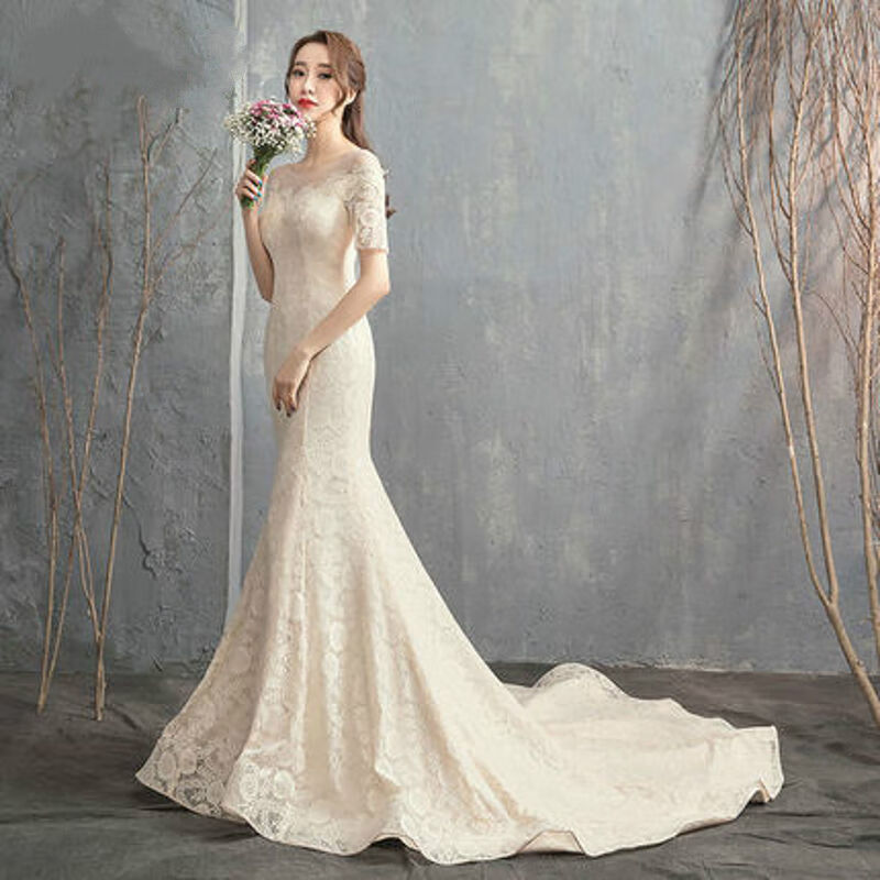 显瘦新娘结婚婚纱礼服鱼尾长拖尾抖音轻 浅香槟色鱼尾款(7天左右发货)