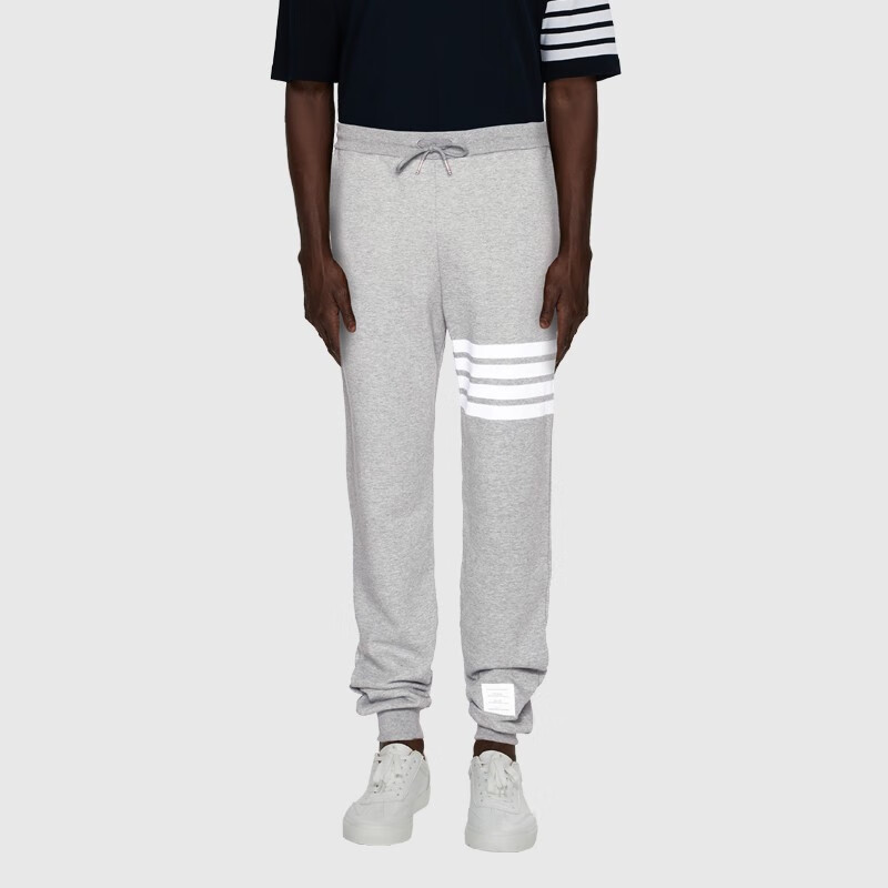 tb卫裤男女同款长裤春秋新款运动束脚裤子纯棉美式休闲直筒长裤tb 浅