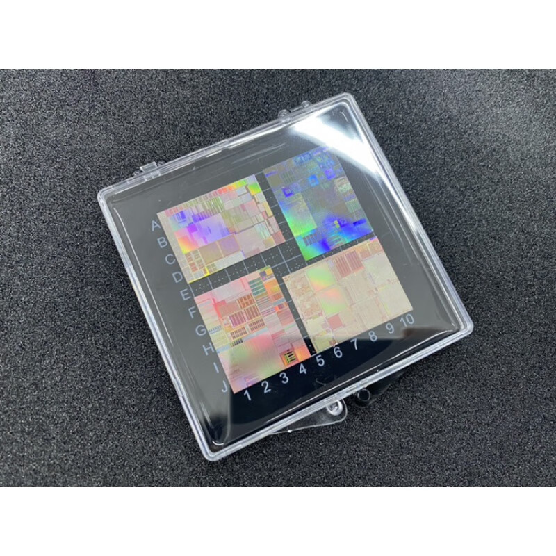 ic晶圆芯片diy集成电路毕业礼品展会 4颗芯片  (盒子尺寸85*85mm)