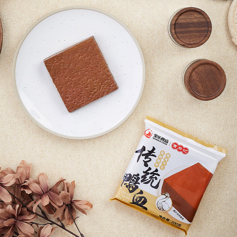 曹府记传统鸭血毛血旺麻辣烫涮锅血豆腐火锅食材新鲜盒装无胶 200g*3