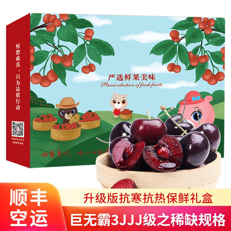 智利车厘子樱桃生鲜进口水果礼盒新年礼品 车厘子樱桃4JJJJ