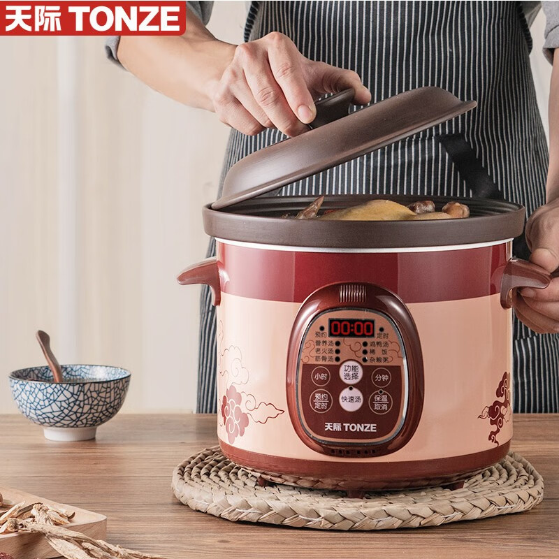 天际TONZE电炖锅电炖盅你好可以加热菜吗？