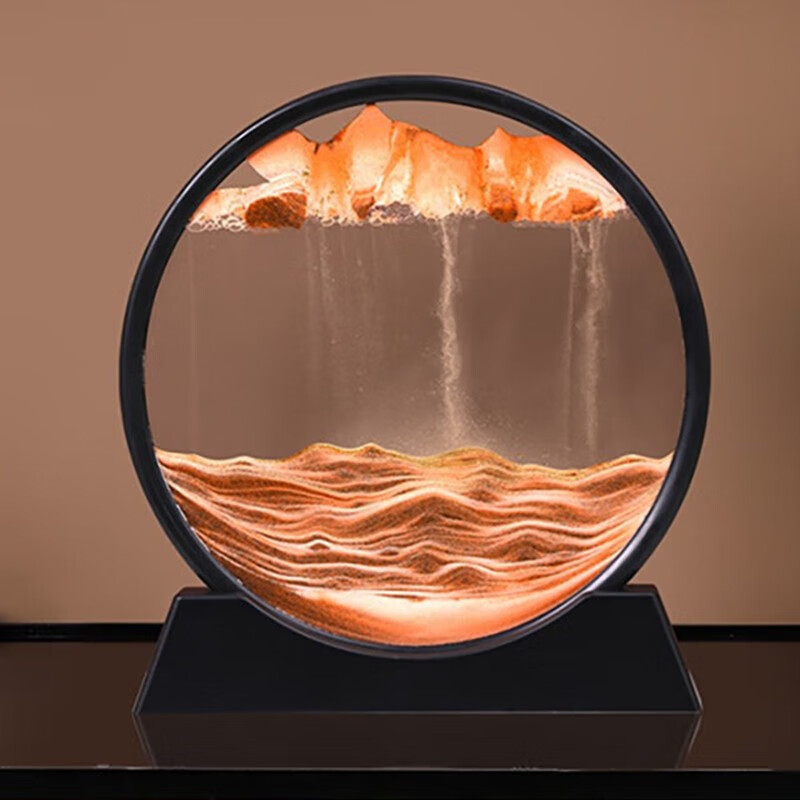 家妮儿12寸艺术流沙画沙漏摆件客厅办公室桌面摆件生日礼物三八节礼物