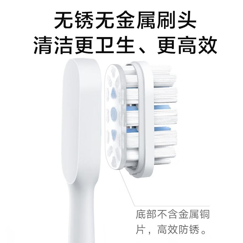 小米（MI）声波电动牙刷T500成人米家充电式家用智能防水全身水洗震动牙刷 米家声波电动牙刷T500+牙刷头通用型（3支装）