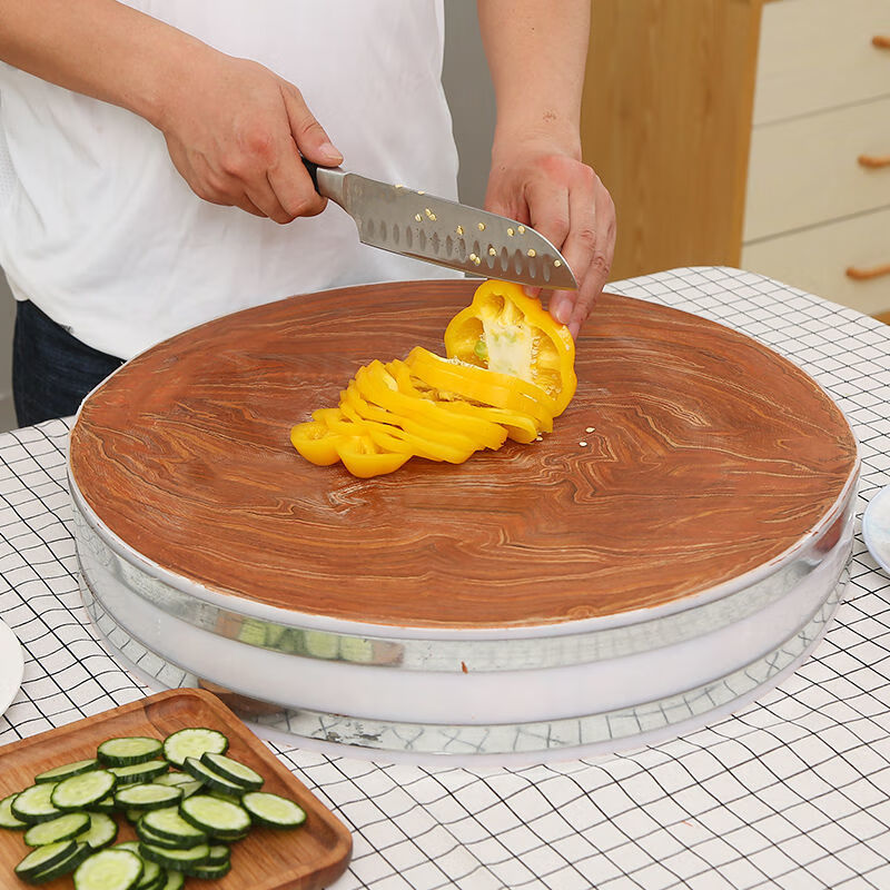 槐安红毛柳木圆形切菜墩砧板剁骨头不开裂免保养家用商用酒店厨房刀板