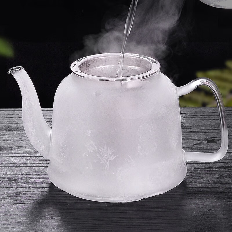 禾艾苏（heisou）耐热玻璃茶壶大容量家用办公待客泡茶壶不锈钢过滤内胆功夫茶具 南瓜壶1600ml