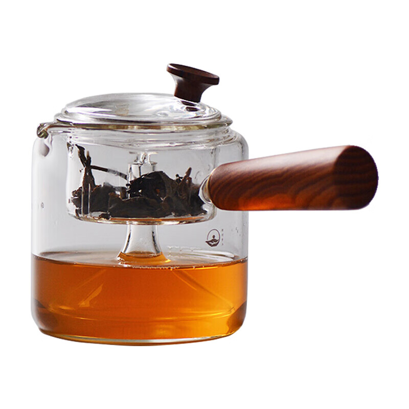 侧把壶耐热加厚玻璃泡茶壶煮茶壶老白茶老黑茶普洱茶蒸茶壶 汉陶张生