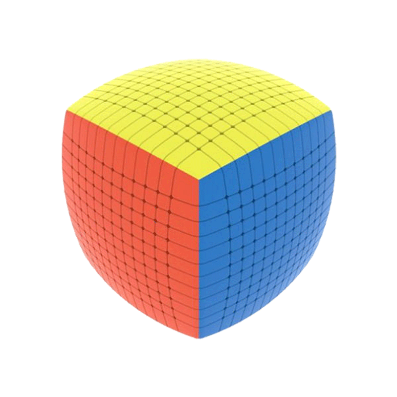 圣手高阶魔方顺滑可调玩具减压趣味比赛魔方 圣手12阶彩色