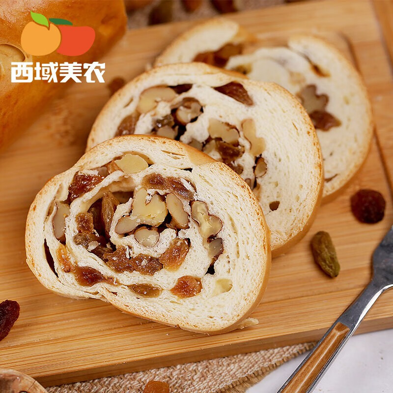 西域美农 果仁大列巴 新疆大列巴早餐面包 健康轻食 新疆大列巴（黄油）400g*2