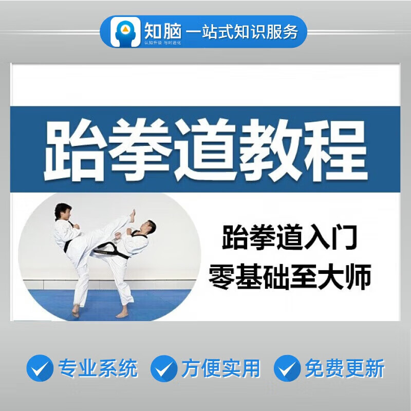 少儿跆拳道入门视频跆拳道零基础初级教材教学培训练习视频教程