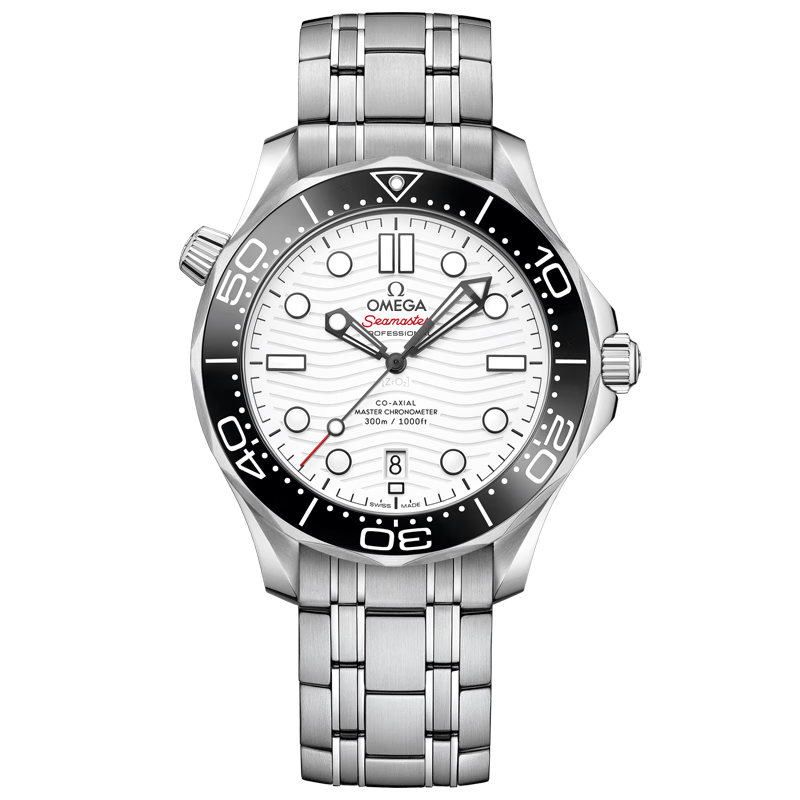 歐米茄（OMEGA）瑞士手表 海馬系列300米潛水男士自動機(jī)械腕表42mm 210.30.42.20.04.001鋼帶白盤
