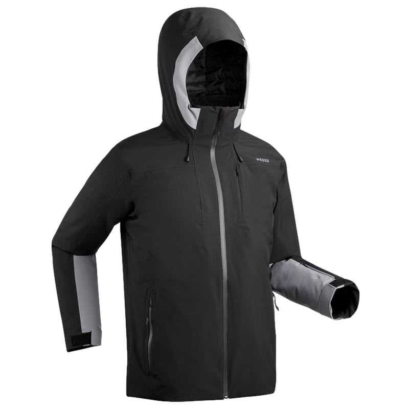 DECATHLON 迪卡侬 滑雪服男士滑雪装备保暖羽绒轻便滑雪衣SKI500 黑色L 4780329