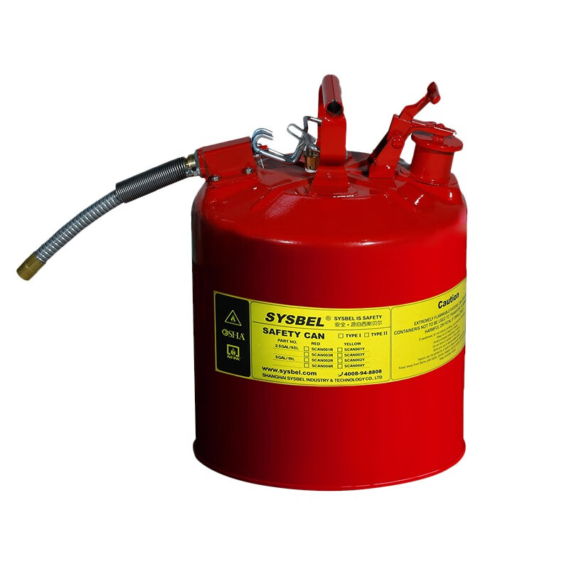 西斯贝尔SYSBEL SCAN004R II型金属安全罐（5加仑)红色 1个装