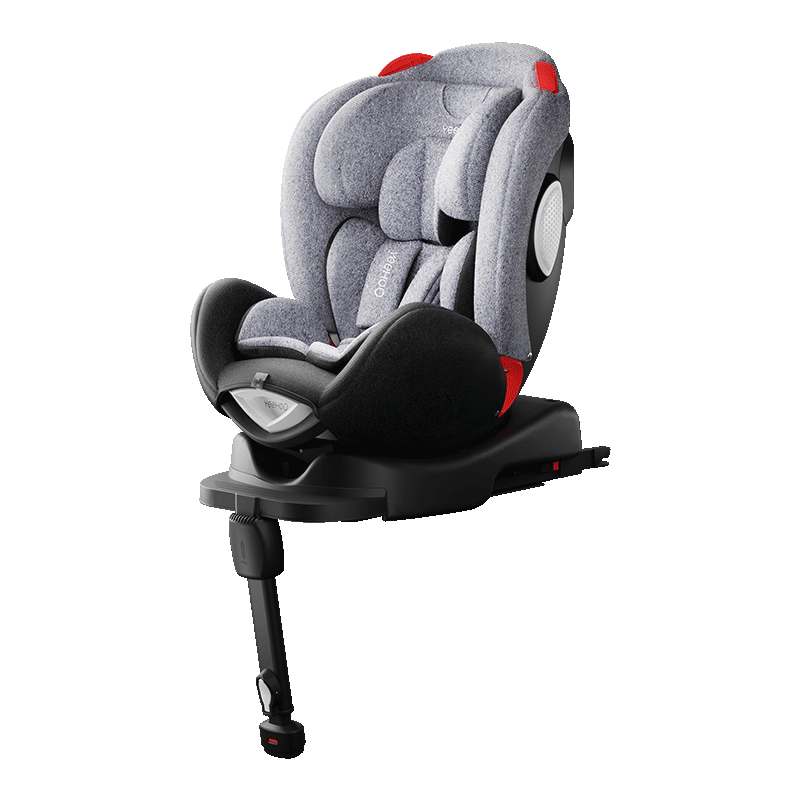 英氏（YEEHOO）婴儿汽车安全座椅宝宝可坐可躺360度旋转座椅车载通用儿童0-7岁 儿童安全座椅（高档灰）