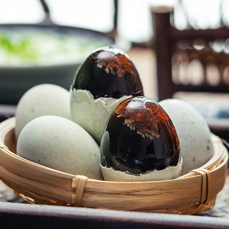 溢流香松花蛋皮蛋溏心蛋无铅工艺腌制鸭蛋变蛋绿色食品 50g*6枚