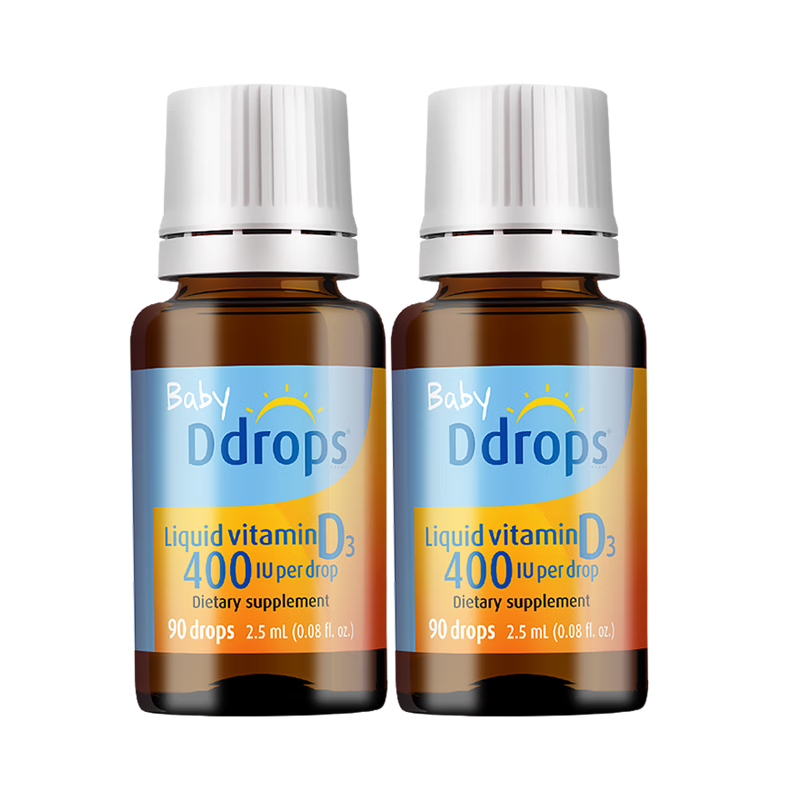 Ddrops维生素D3滴剂400IU2.5ML*2瓶-价格走势、销量趋势分析和营养榜单