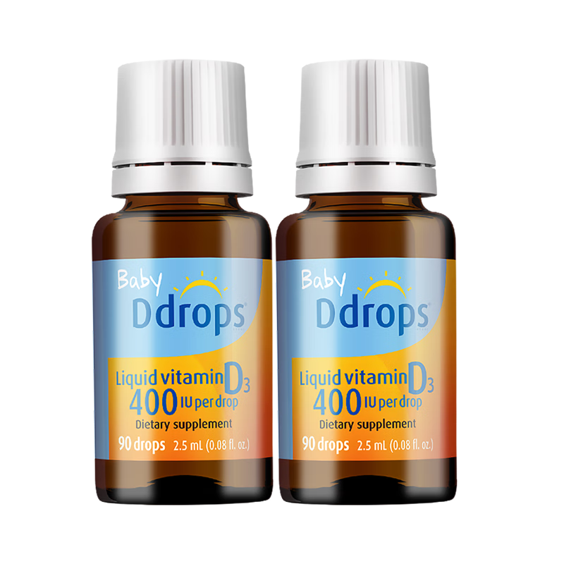 Ddrops维生素D3滴剂400IU2.5ML*2瓶-价格走势、销量趋势分析和营养榜单|婴幼儿维生素矿物质京东价格走势图哪里看
