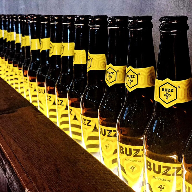 蜂狂(buzz)精酿啤酒 桂花蜂蜜味 白啤 330ml*6瓶 整箱装