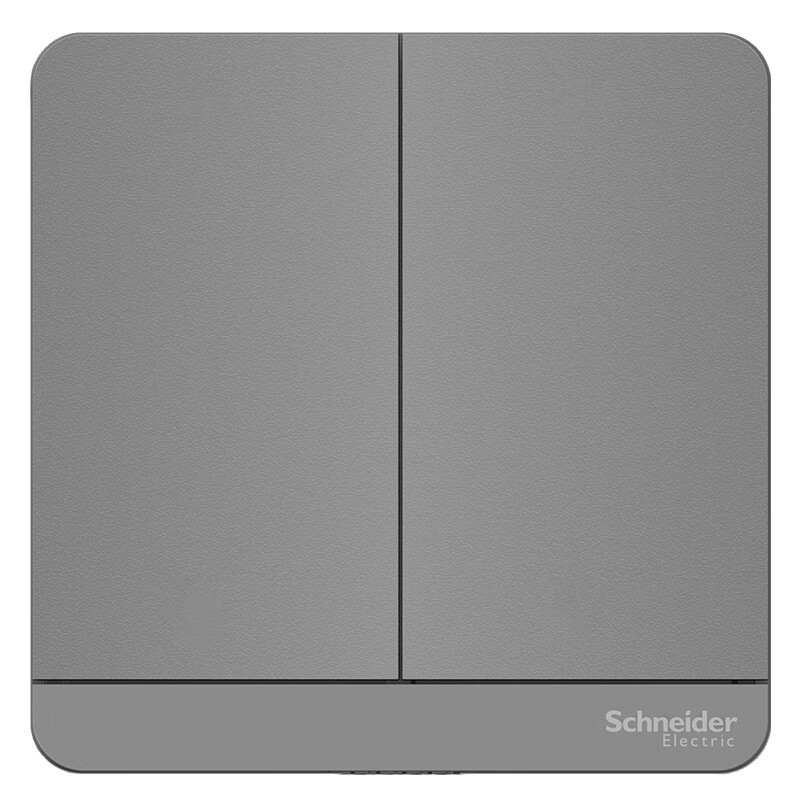 施耐德电气 开关插座 开关面板 双开双控开关16a 绎尚系列 荧光灰色 e