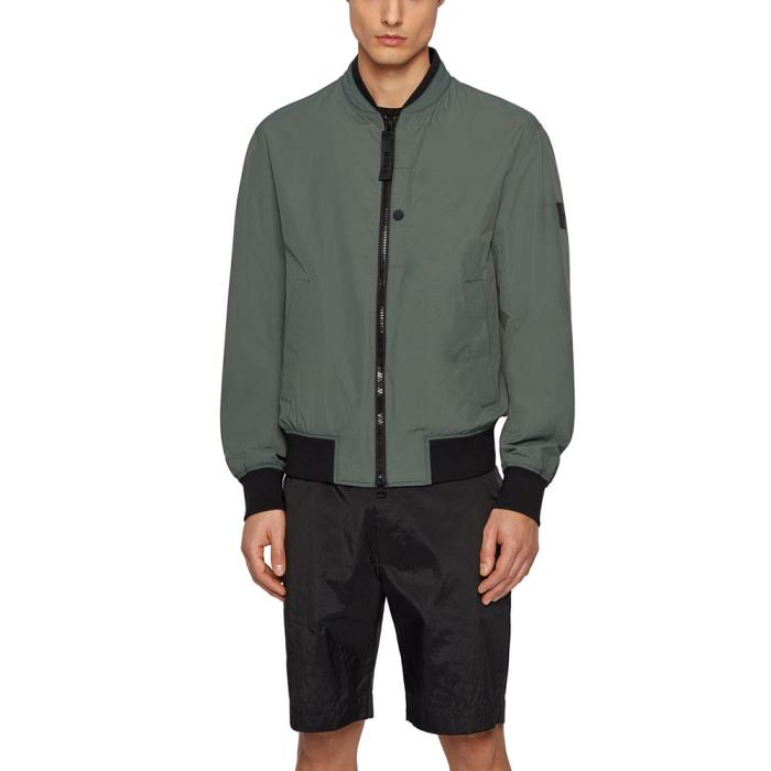 男士经典防水夹克全拉链休闲日常舒适柔软12428387 dark green 36r