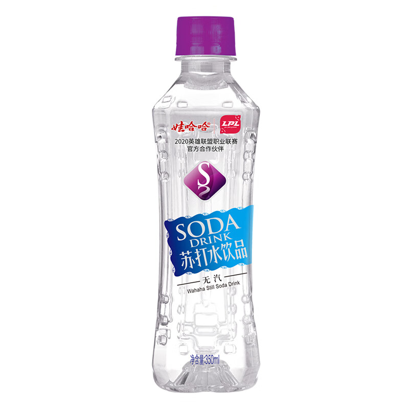 娃哈哈 无汽苏打水饮料 350ml*24瓶 整箱装 弱碱性(新老包装随机发货)