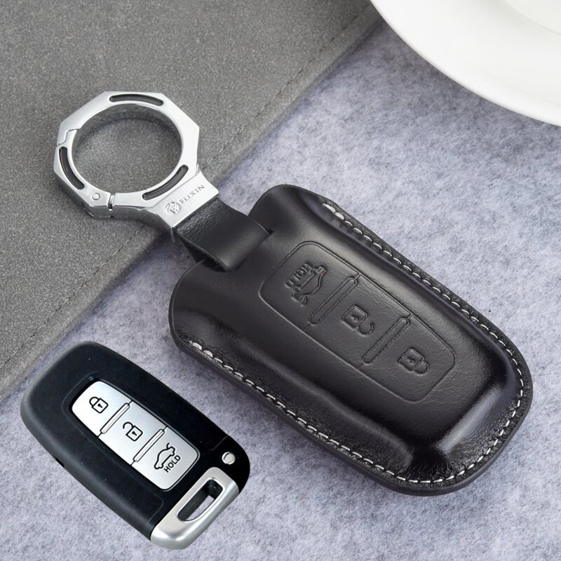 适用于2011 2012年款起亚智跑钥匙套头层牛皮老k5一键启动索兰托智能