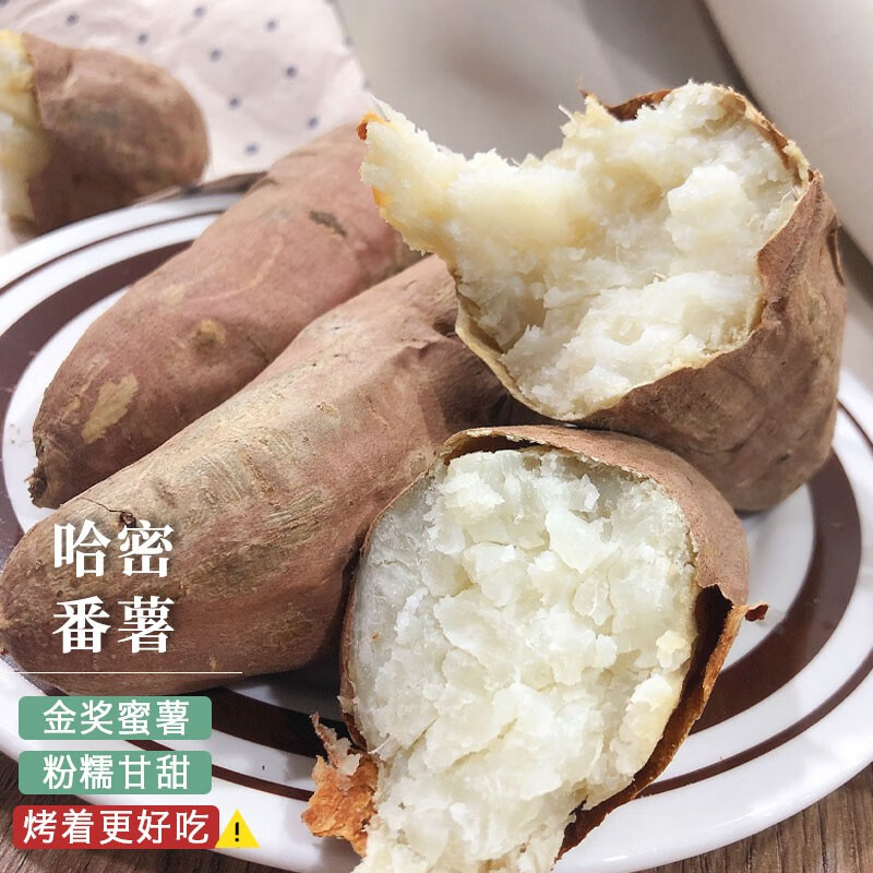 【山东农特产馆】哈密冰糖薯 白心蜜薯山芋白瓤地瓜 小果五斤