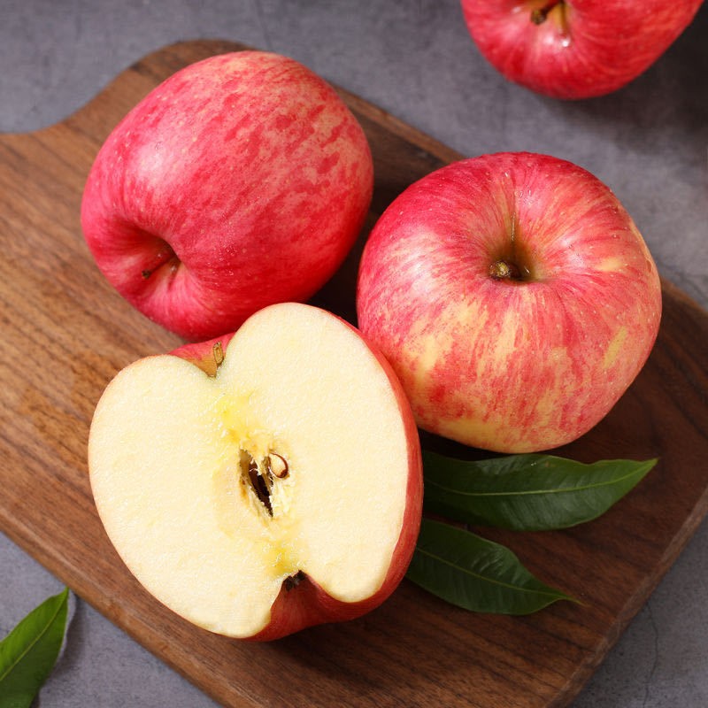 红富士鲜苹果当季新鲜水果冰糖心苹果早熟脆甜批发a 红富士带箱10斤