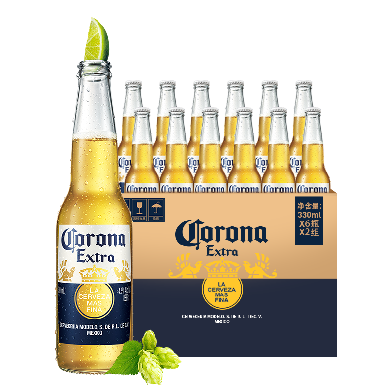 Corona 科罗娜 啤酒 拉格啤酒 墨西哥风味 惬意时刻 330ml*12瓶 整箱装