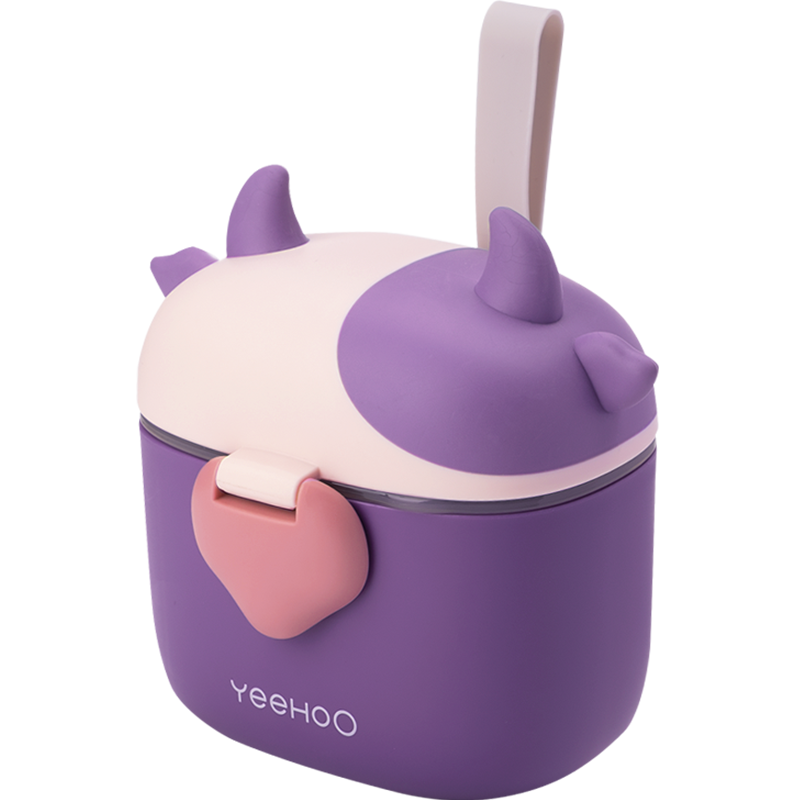 英氏(YEEHOO)奶粉盒便携式外出婴儿辅食米粉奶粉分装盒米粉盒辅食盒 便携奶粉盒(紫色)