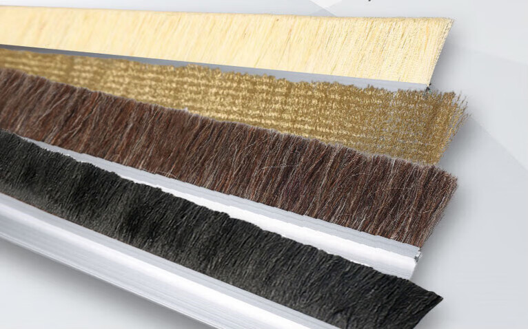 剑麻钢丝工业条刷软硬毛刷条密封防尘长条刷 羊毛毛高10/15毫米/一米