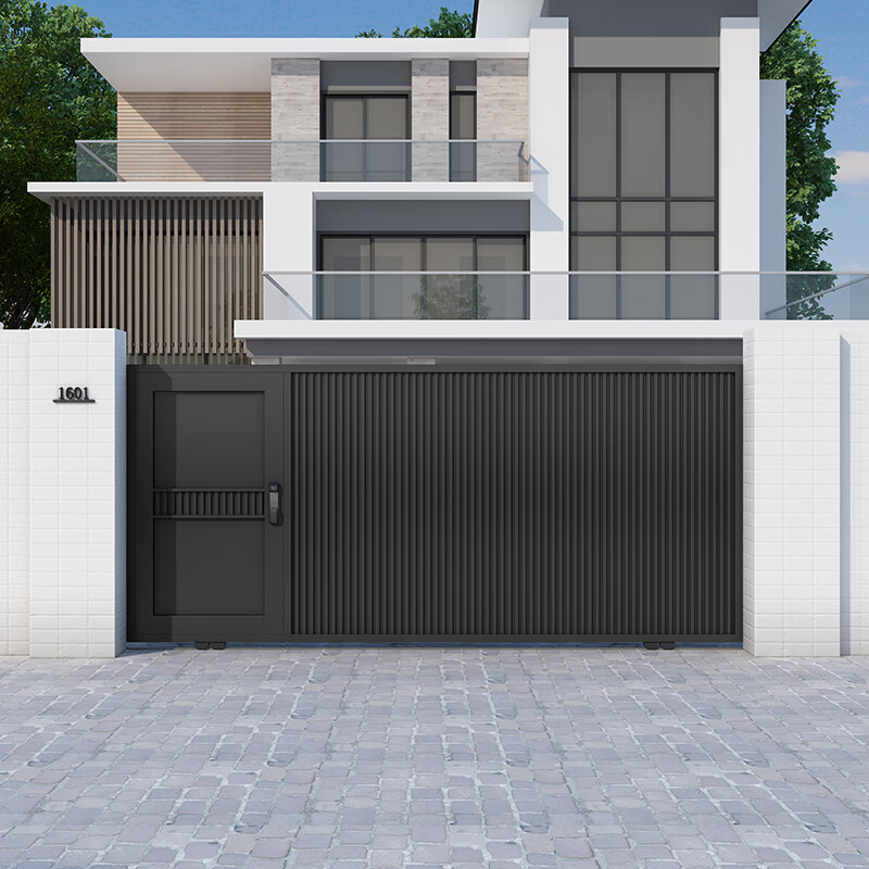 陌古轩智能高端铝艺别墅庭院大门电动铁门平移门小区车库门推拉门工厂