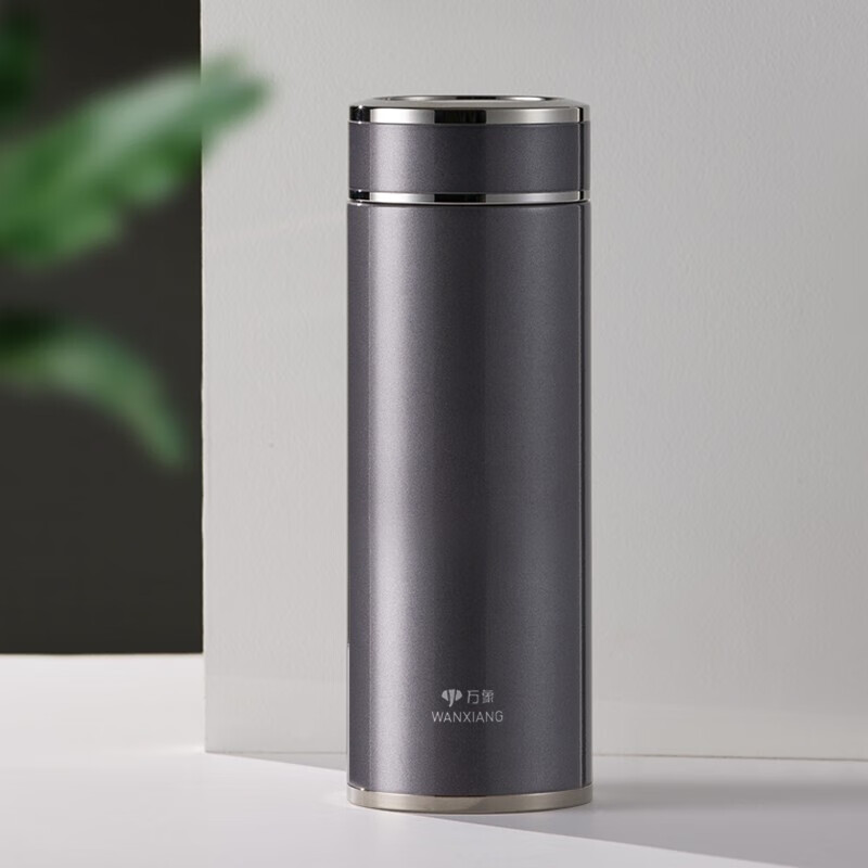 万象(wanxiang)保温杯h2087l真空商务茶杯中国灰500ml