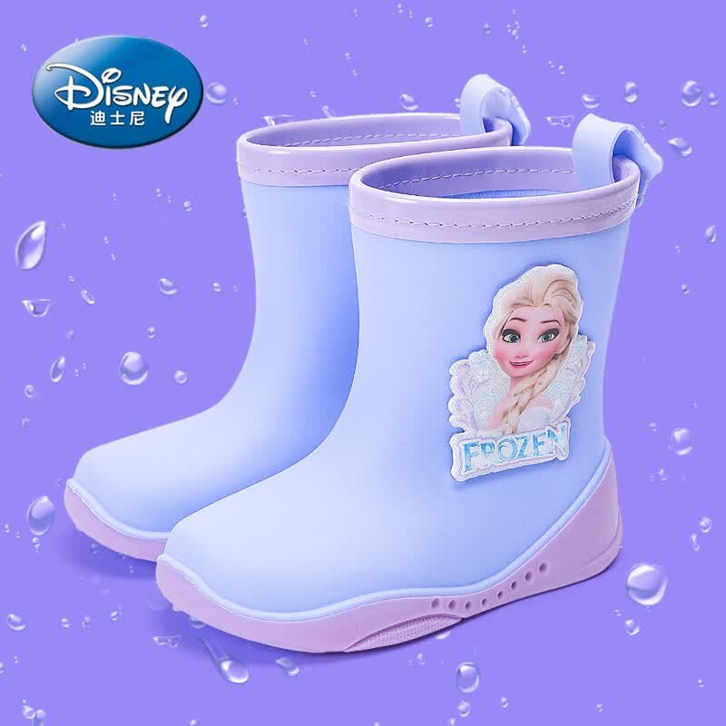 迪士尼 DISNEY 雨鞋 冰雪奇缘爱莎公主儿童雨鞋女宝宝轻便防滑女童雨靴小童水靴 GP222402 紫色 190高性价比高么？