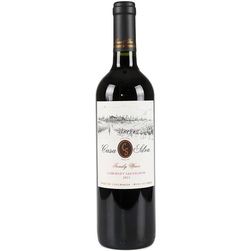 casa silva智利玺瓦庄园家族之星赤霞珠红葡萄酒 750ml 单支