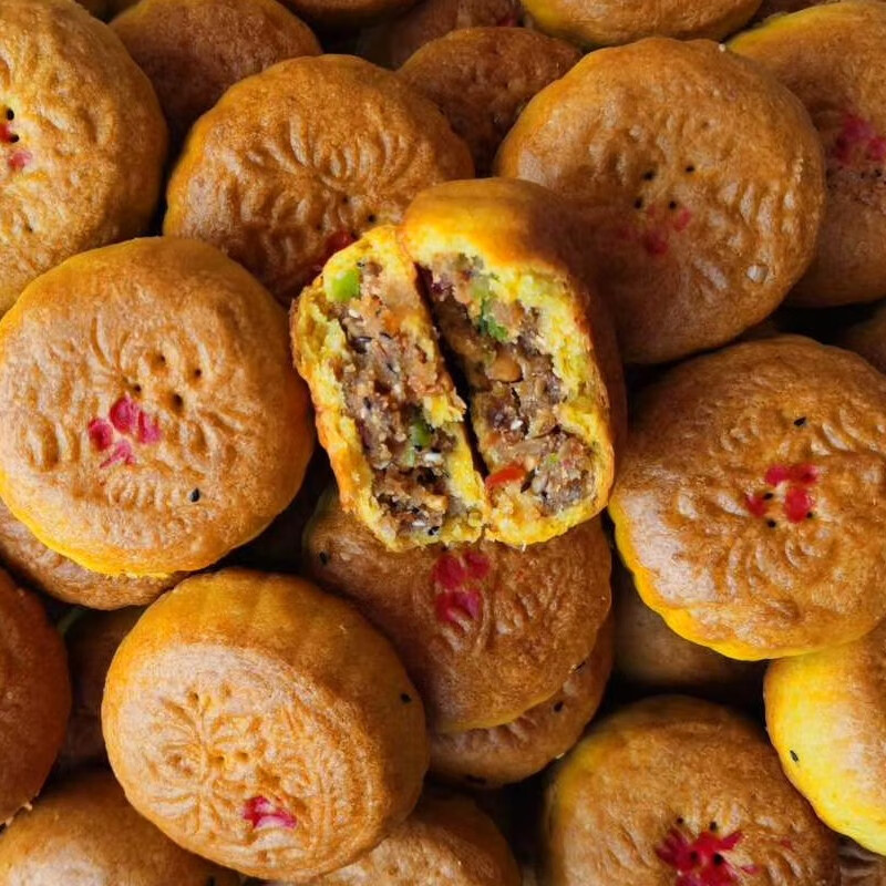 荣嵘月饼礼盒混糖山西大同 传统老式胡麻油红糖饼五仁手工月饼 五仁