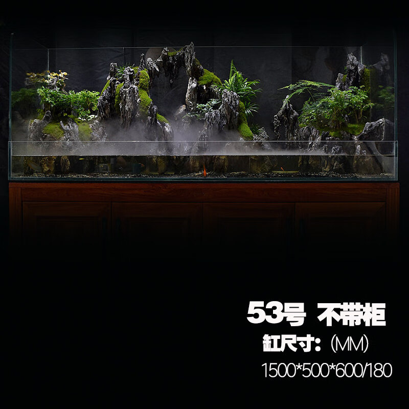 青龙石水陆缸成品水草缸生态雨林缸微景观中小型水族鱼缸造景假山 150