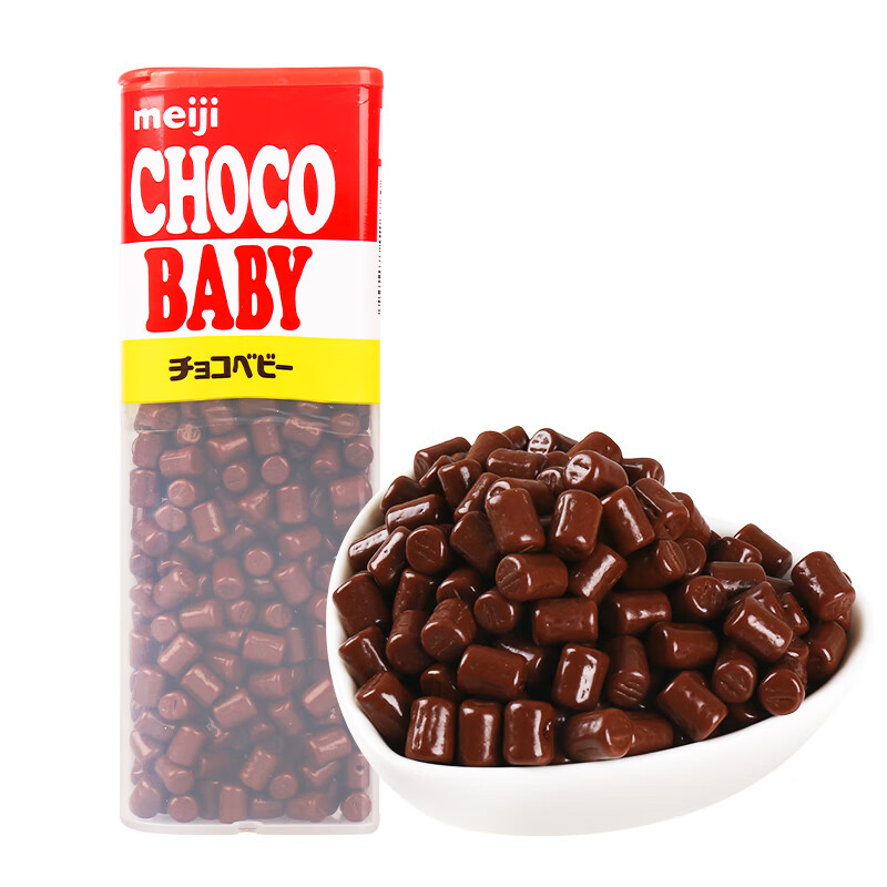 明治ChocoBaby牛奶味巧克力豆102g 日本进口休闲零食儿童节礼物