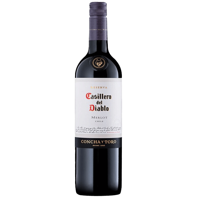 紅魔鬼（Casillero del Diablo）珍藏梅洛干紅葡萄酒750ml單瓶裝 智利進口紅酒